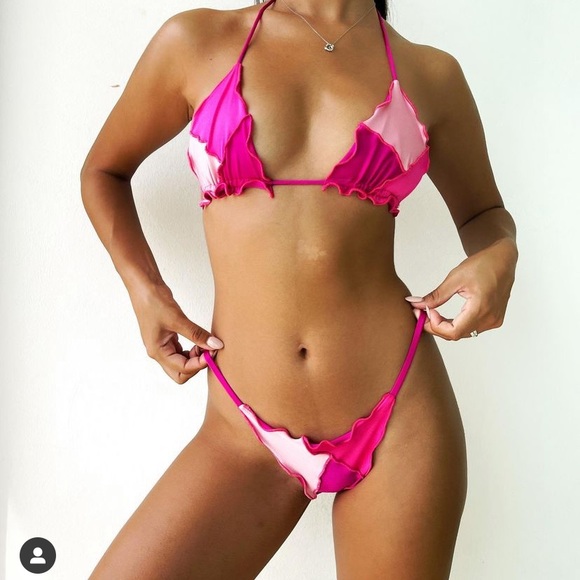 lali & layla Other - Pink patchwork bikini